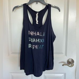 lululemon navy yoga tank top